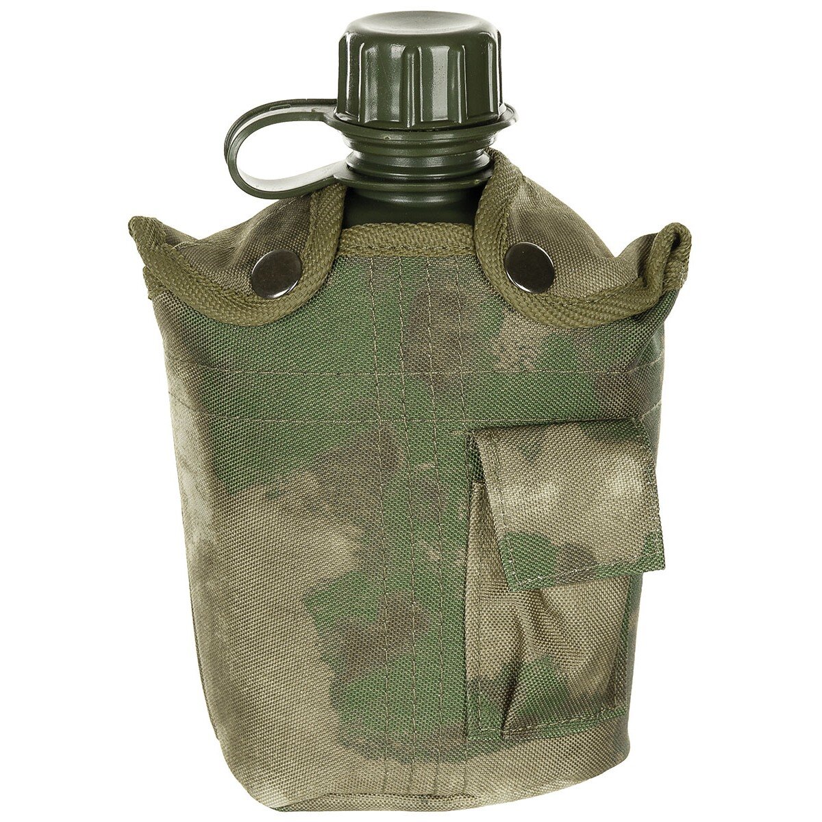 US gourde en plastique, 1 l, housse, HDT-camo FG, sans BPA