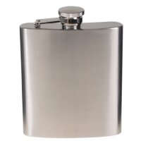 Hip Flask, Stainless Steel, chrome matt, 8 OZ, 225 ml