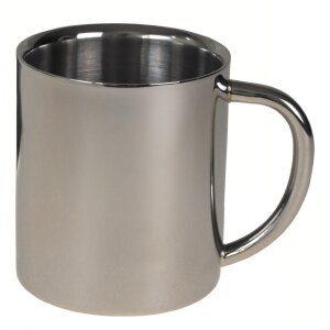 Cup, Stainless Steel,  double-walled, ca. 250 ml