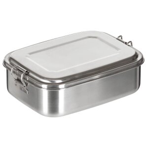 Lunchbox, Stainless Steel, ca. 18 x 14 x 6,5 cm