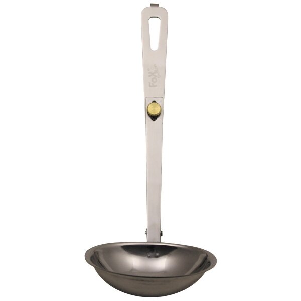 Ladle, foldable, Stainless Steel, with bag
