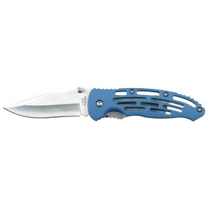 Jack Knife, one-handed,  blue, plastic handle