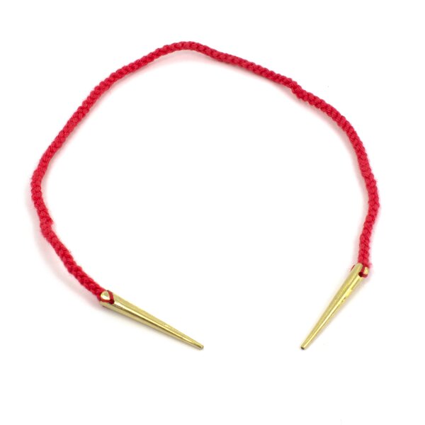 Cords red with brass points handmade