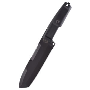 Outdoor Messer Ontos mit Survival-Kit, schwarz, Extrema...