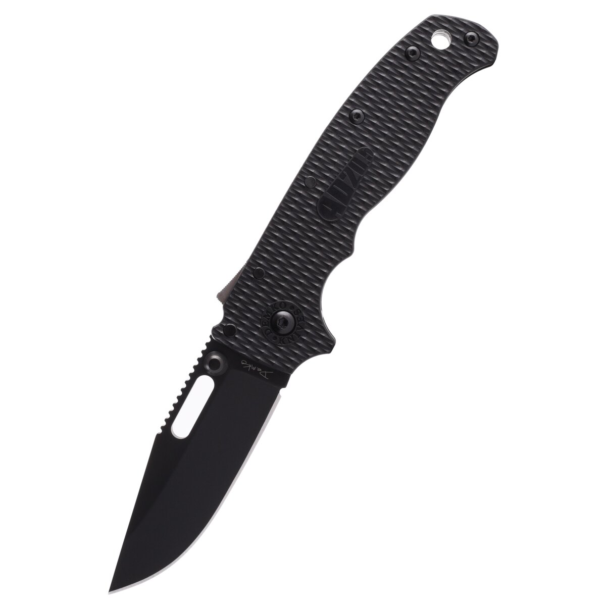 Couteau de poche Demko AD20.5 Clip Point, noir, DLC