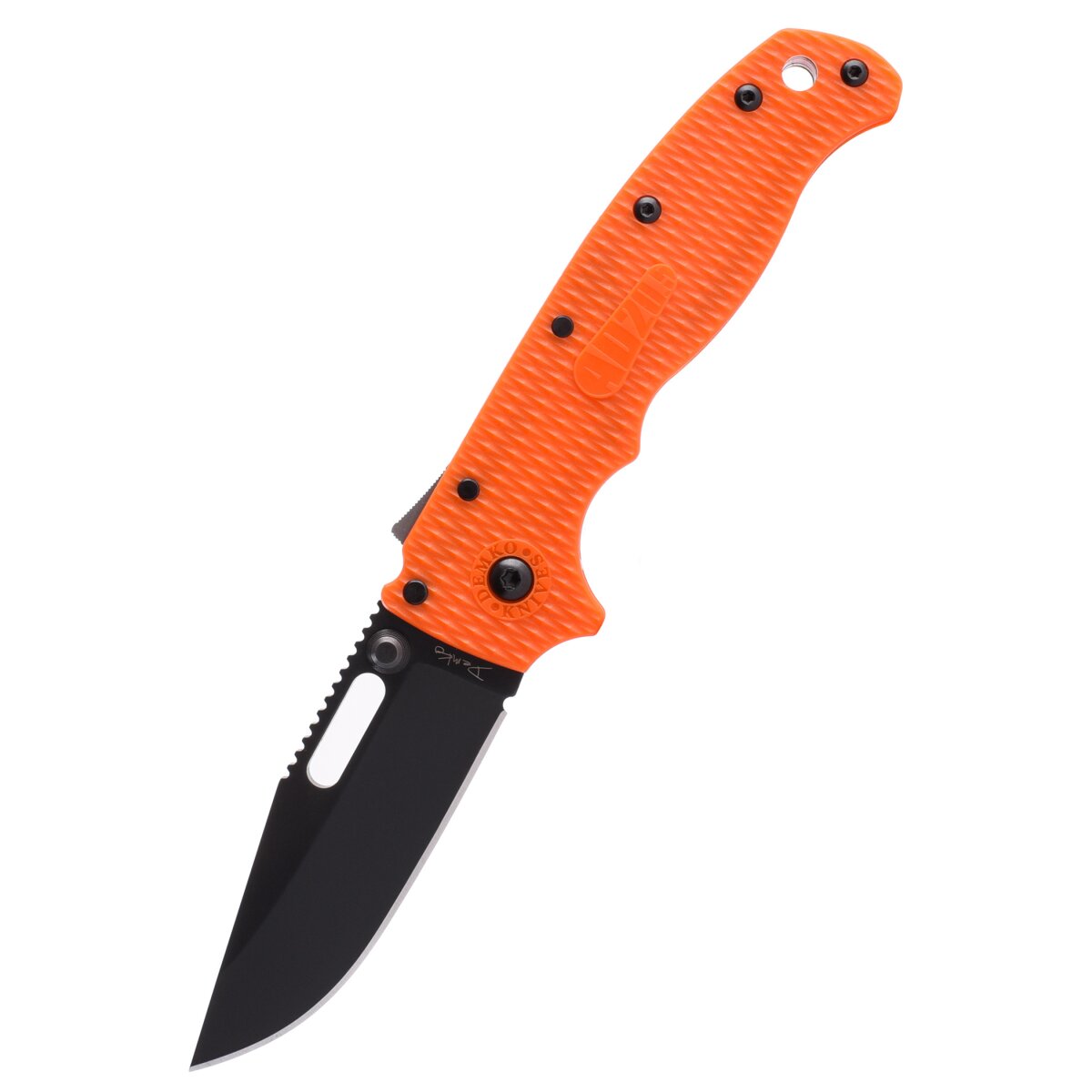 Couteau de poche Demko AD20.5 Clip Point, Orange, DLC
