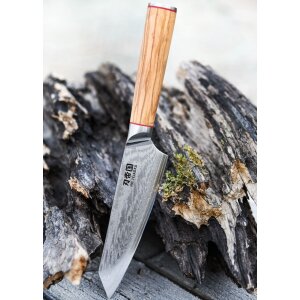 Chefs knife, 20 cm blade length, Damascus steel
