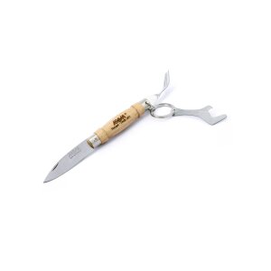 Couteau de poche avec fourchette et décapsuleur