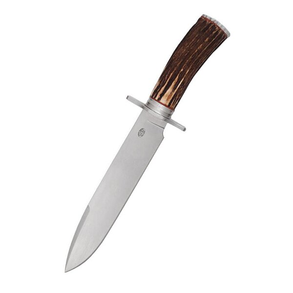 Bison Bowie knife with deer horn handle