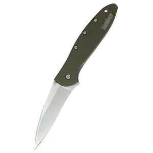 Couteau de poche Kershaw Leek, vert olive