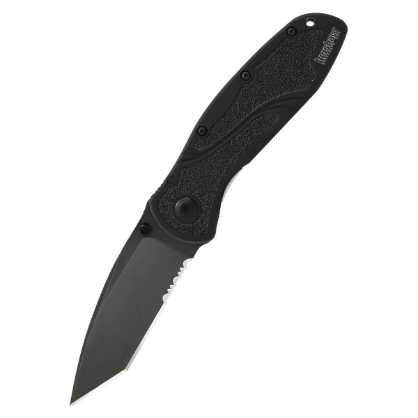 Taschenmesser Kershaw Blur Tanto, Schwarz, Wellenschliff