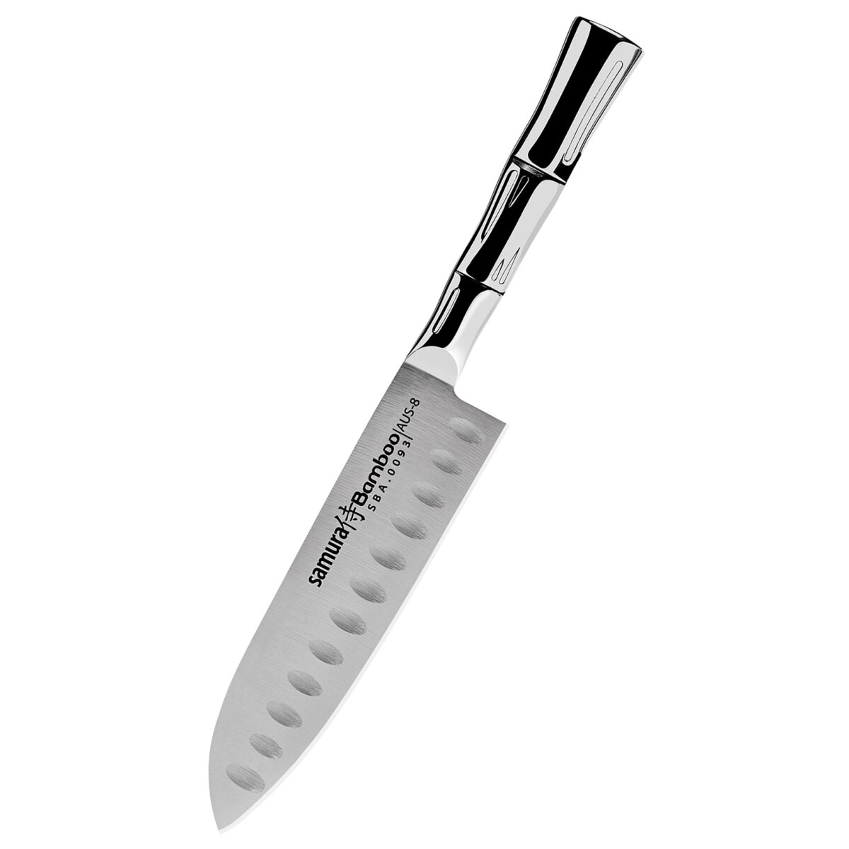 Samura Bamboo Small Santoku. Fluted edge, 137 mm