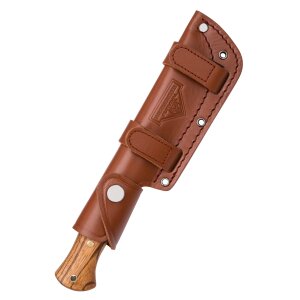 Bushcraft Explorer knife with leather sheath