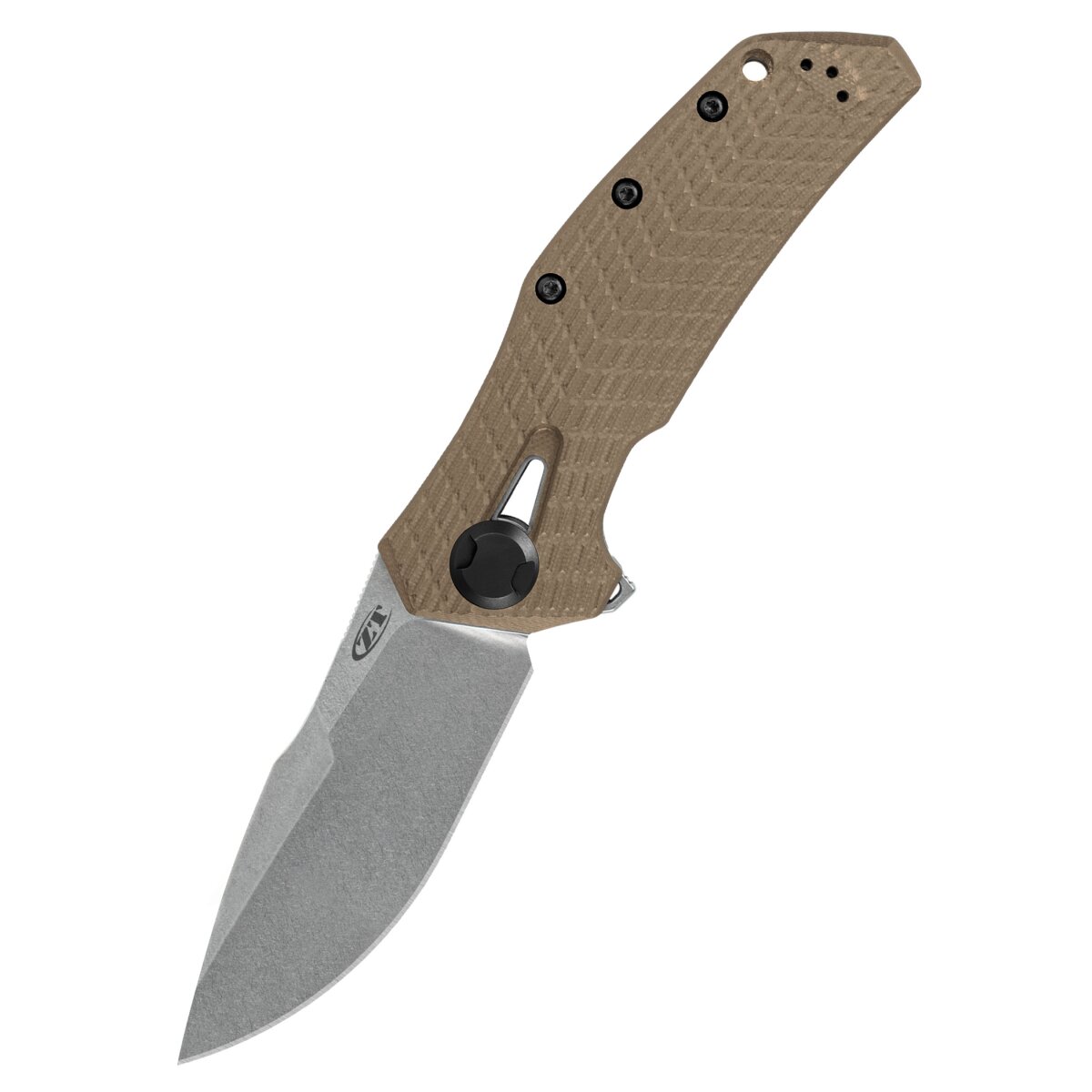 Pocket knife ZT-0308, KVT G10 Coyote Tan/20CV SW