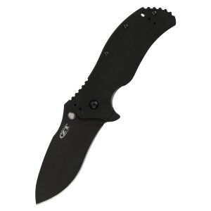 Couteau de poche ZT 0350, noir/noir