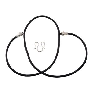 Collier viking en cuir noir &quot;t&ecirc;te de...