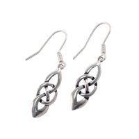 Keltische Ohrringe versilbert "Doppelknoten" - Paar