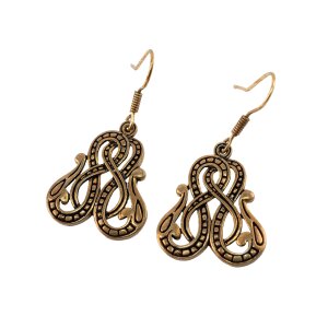 Viking earrings bronze "Midgard snake" - pair