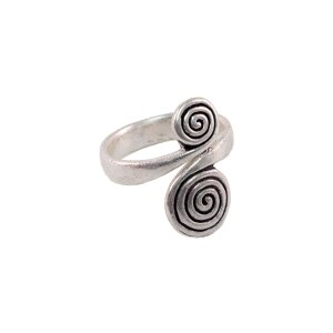 Viking ring silver plated &quot;Spiral&quot;