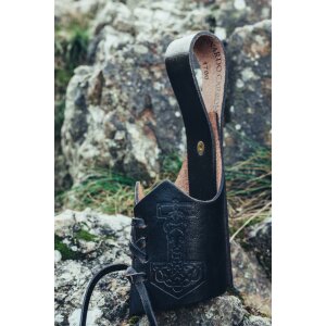 Leather drinking horn holder Thorshammer...