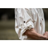 Renaissance Schnürhemd mit Stehkragen Baumwolle / Leinen