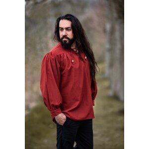 Medieval lace shirt red &quot;Friedrich&quot;