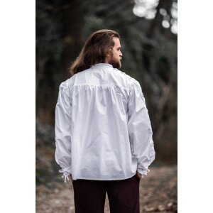 Medieval laced shirt with eyelets white "Adrian"