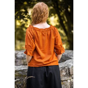 Medieval short sleeve blouse Rust "Vera"