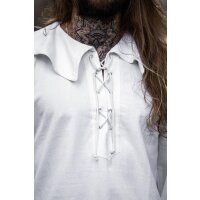 Rundkragenhemd Weiß "Athos"