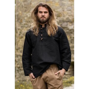 Medieval shirt in thick cotton Black...
