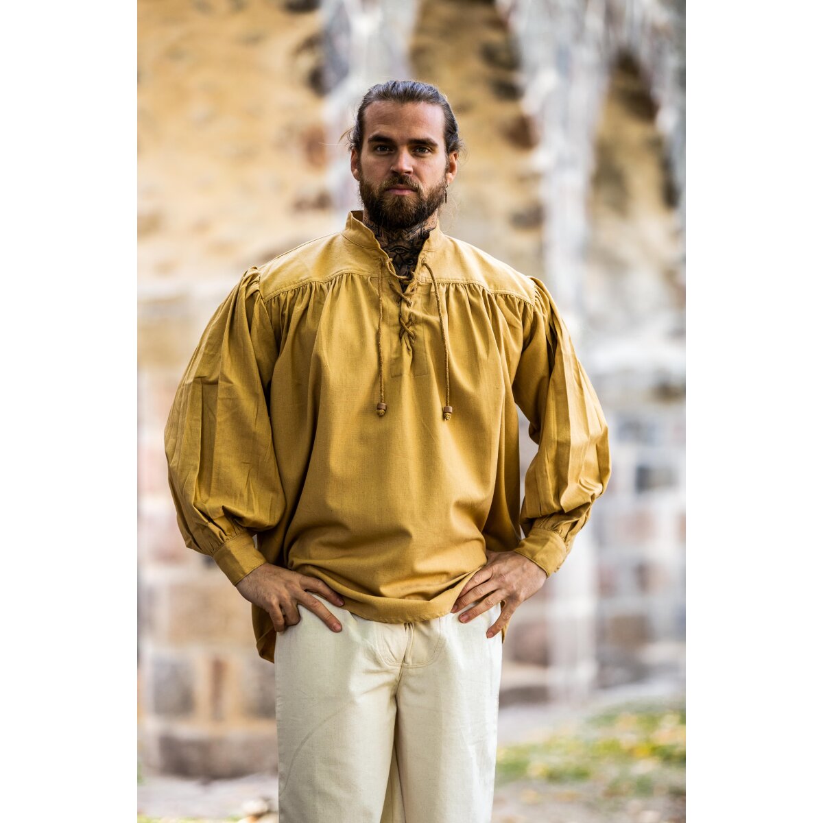 Medieval shirt honey brown “Ansbert”