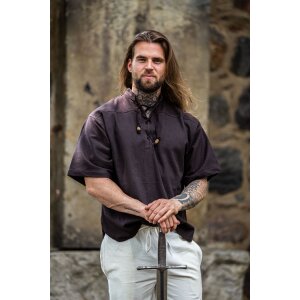 Medieval short sleeve shirt  Brown &quot;Eric&quot;