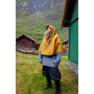 Guêpier viking en laine jaune moutarde "Bjomolf