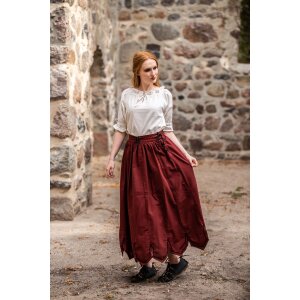 Medieval skirt with embroidery Red "Svenja"