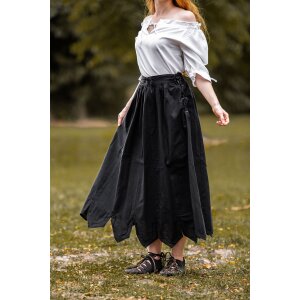 Medieval skirt with embroidery Black "Svenja"