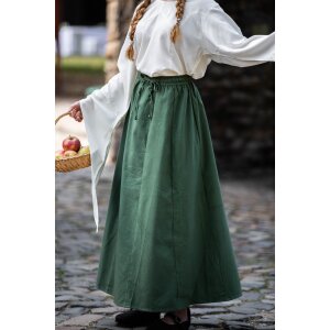 Medieval skirt in heavy cotton Green "Smilla"