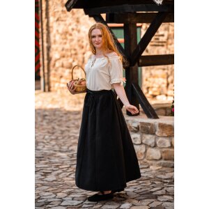 Medieval skirt in heavy cotton Black "Smilla"