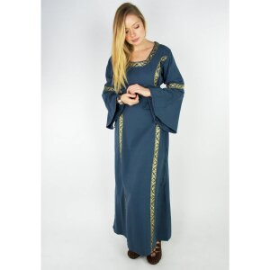 Medieval dress with border blue "Sophie"