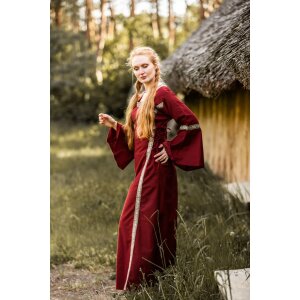 Medieval dress with border Red "Sophie"