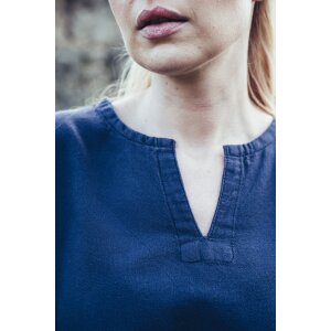 Wikinger Unterkleid Baumwolle Midnight Blue "Valdis"