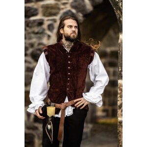 Gilet de velours noble rouge-brun &quot;Pierre&quot;