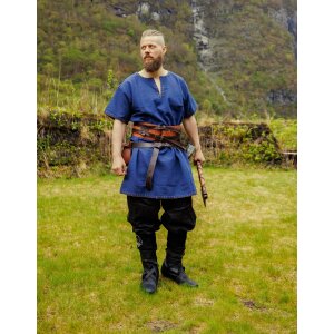 Viking tunic short sleeve Blue &quot;Theobald&quot;