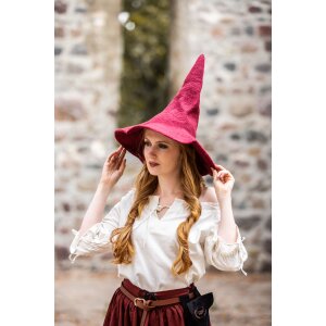 Chapeau de sorcière rouge "Agata