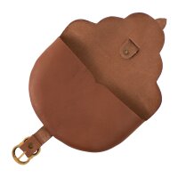 Hochmittelalterliche Tasche braun D-Form