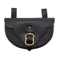 Hochmittelalterliche Tasche schwarz D-Form