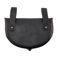 Hochmittelalterliche Tasche schwarz D-Form