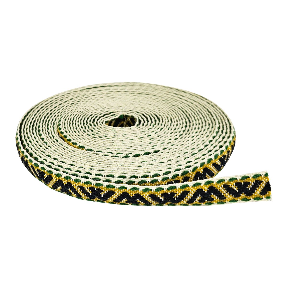 Border ribbon yellow-green wool 100 cm