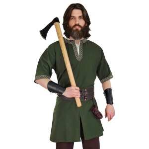 Classic Viking tunic green "Arvid" with knot...