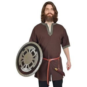Classic Viking tunic brown "Arvid" with knot...