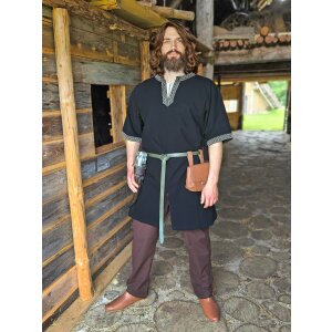 Classic Viking tunic black &quot;Arvid&quot; with...